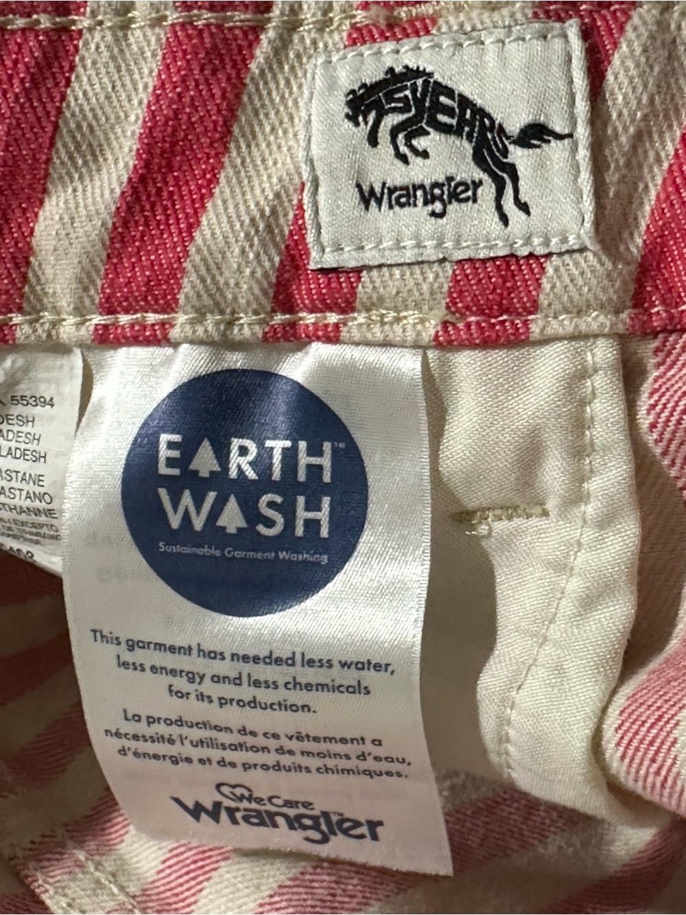 Wrangler Wanderer Pink striped Flare Jeans High Rise size 33 x 30 - Picture 9 of 14